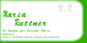 maria ruttner business card
